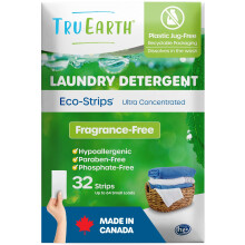 Tru Earth, Éco-BandesMD, Lessive, Ultra Concentrée, Sans Parfum, 32 Bandes