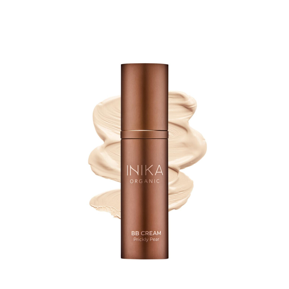 Inika Organic Bb Cream Foundation - Vegan Makeup With Hydrating Prickly Pear Oil, Jojoba Oil, And Pomegranate Seed Oil - Lightweight, Brightening Bb G