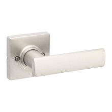 Kwikset Breton Dummy Door Handle Single Sided Lever for Closets French Double Doors and Pantry Satin Nickel Non-Turning Reversible Interior Push/P