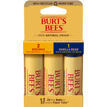 Burts Bees Valentines Day drky 100% prrodnho puvodu hydratacn balzm na rty 2 originln vcel vosk a 1 vanilkov lusk 100% prrodnho puvodu 0,3