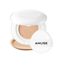 Amuse SEOUL Ceramic Skin Perfector Cushion Foundation 03 HONEY | Long-lasting Lightweight Semi-matte Flawless Coverage Hypoallergenic Vegan Kor