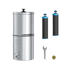 Waterdrop ???????????????? Gravity-fed Water Filter System Increase PH Reduces Lead and up to 99% of Chlorine with 2 Black Carbon Filters and Meta