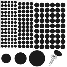Pndeyo 290pcs samoprzylepne nakrycia srubowe naklejki PVC nie oprawione pokrywa otworu sruby 12 mm 15 mm 21 mm pylowe naklejki do rznych szafki