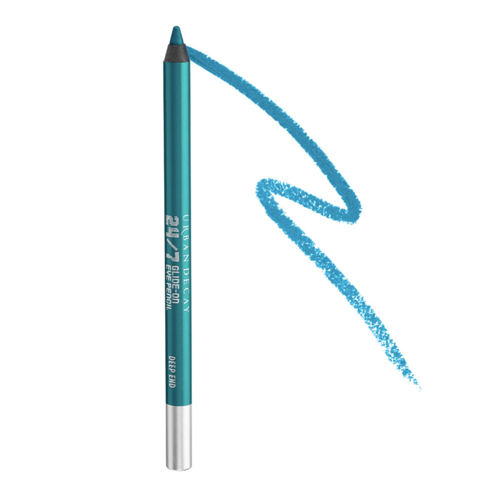 URBAN DECAY 24/7 Glide-On Waterproof Eyeliner Pencil (Deep End - Teal Blue Shimmer)  Smudge-Proof  Transfer-proof  Long-lasting Colored Eye Liners  Hy
