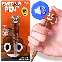 Kamhi World Farting Poop Pen mit mehreren lustigen Geruschen  perfektes Neuheitsgeschenk fr Kinder, Teenager und Jungen  funktionierender Stift u