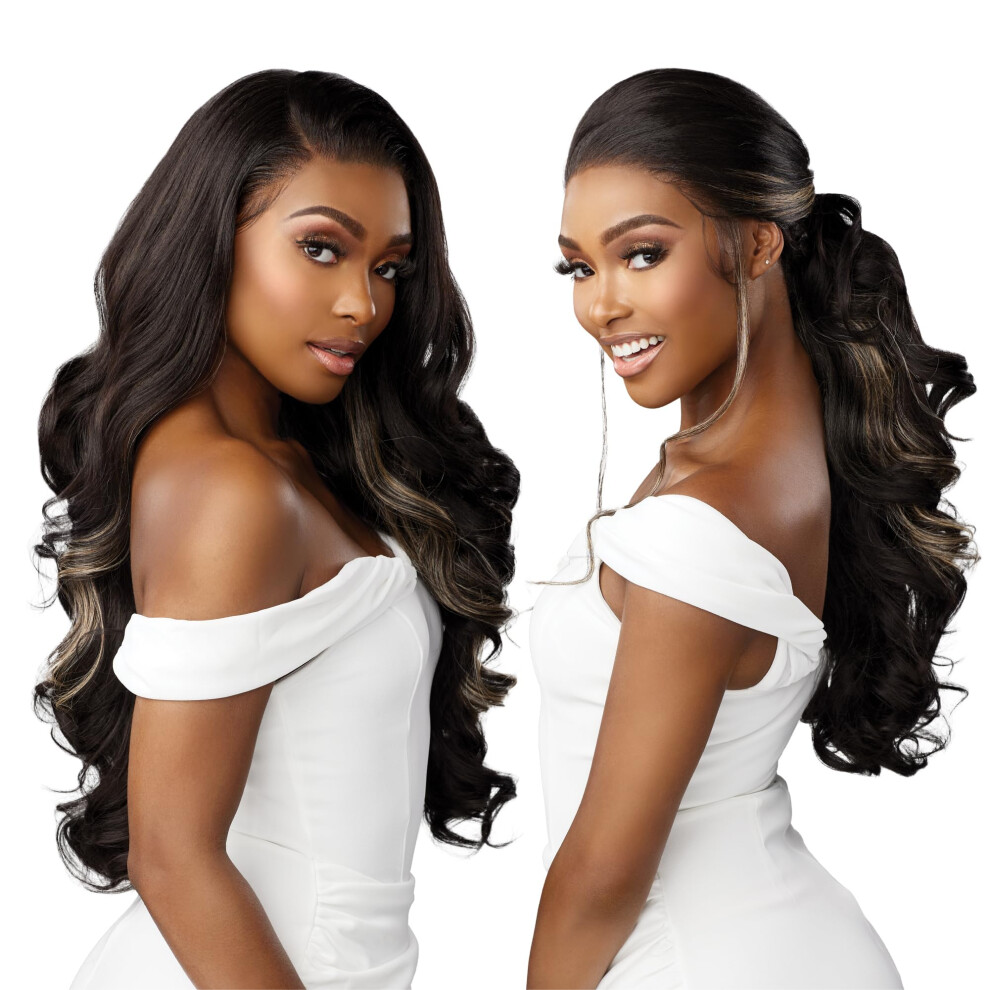 Sensationnel Unisex Brown Bare Lace 13X6 Wigs - Unit 8 Lacefrontal Glueless Synthetic 180 Degree Preplucked Hairline (2 Darkbrown)