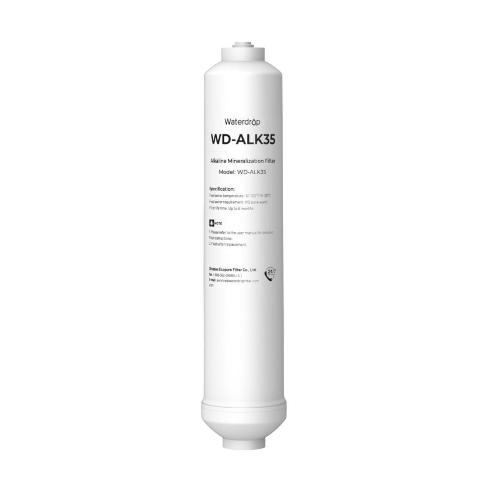 Waterdrop ???????????????? Water Filter Wd-Alk35 Alkaline Filter For Reverse Osmosis System Ph Balance And Restore Minerals For Ro Alkaline Filter