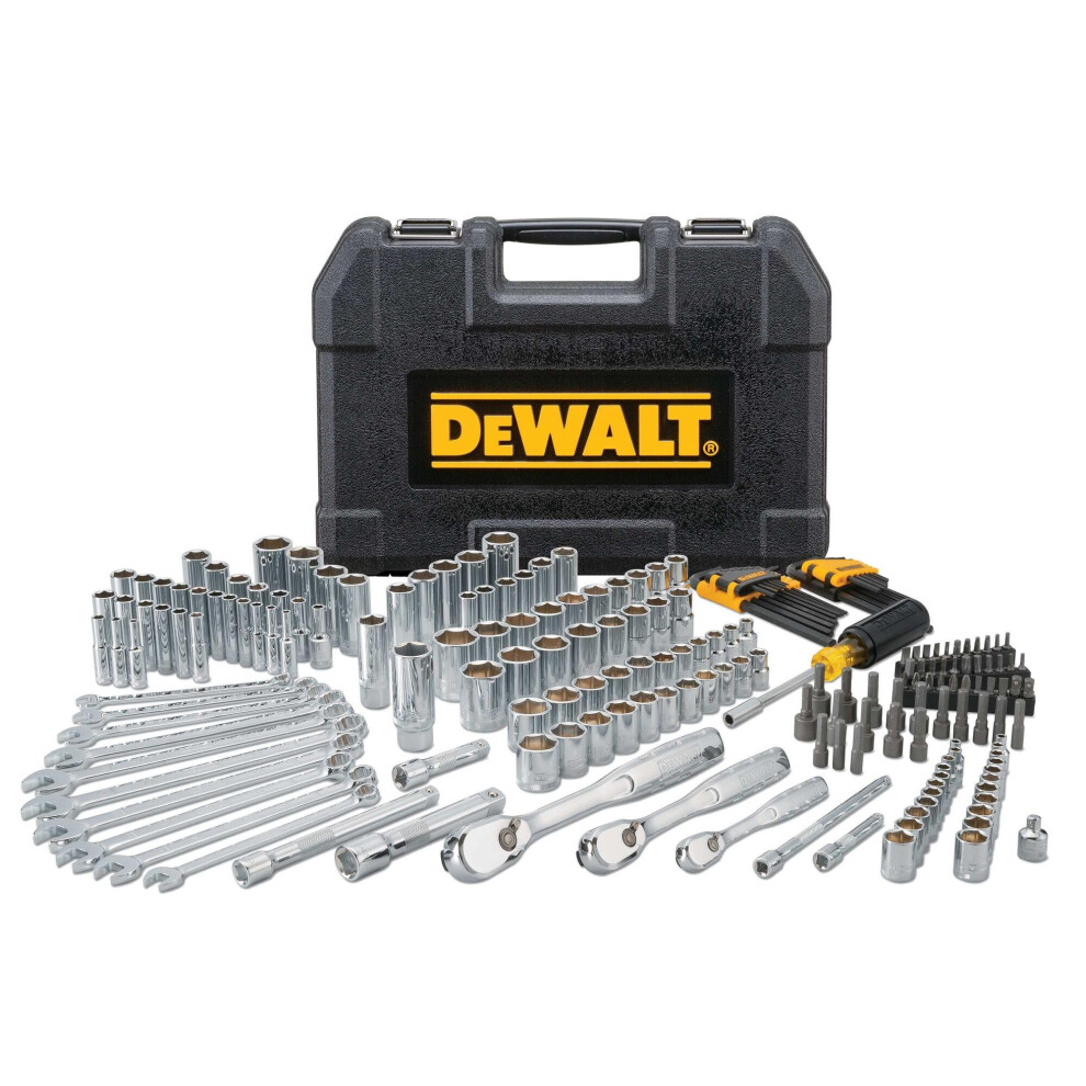 DEWALT Mechanics Tool Set  1/4"""" & 3/8"""" & 1/2"""" Drive  SAE/Metric  205-piece (DWMT81534)