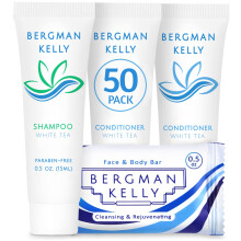 BERGMAN KELLY Σετ Σαπουνιών, Σαμπουάν & Μαλακτικού 3 τμχ (0.5 oz, 150 τμχ, Λευκό Τσάι)