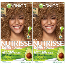 Garnier Haarkleur Nutrisse Voedende Creme 73 Donker Goudblond (Honingdip) Permanente haarverf 2 stuks (verpakking kan vari?en)