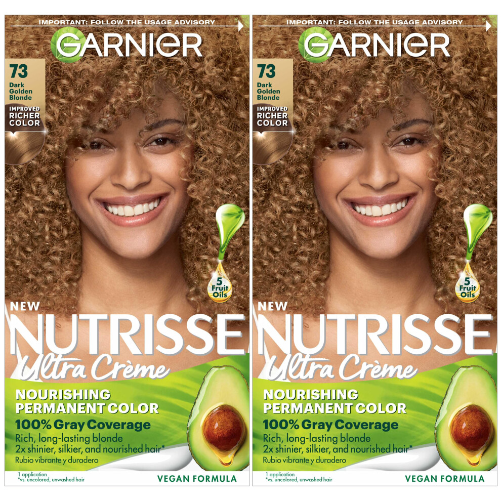 Garnier Hair Color Nutrisse Nourishing Creme  73 Dark Golden Blonde (Honey Dip) Permanent Hair Dye  2 Count (Packaging May Vary)-image-OPC-PFNPYD6-NEW