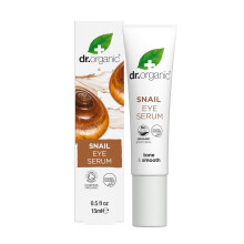 Dr. Organic Snail Gel Eye Serum | Tightens and Hydrates Delicate Eye Area Reduces Puffiness Natural Certified Organic Paraben & SLS-Free 15 mL /
