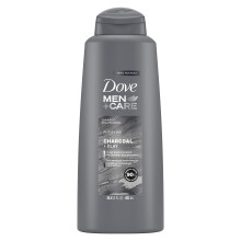 Dove Men+Care Shampoo For Healthy-Looking Hair Charcoal + Clay Naturally Derived Plant Based Cleansers 20.4 oz