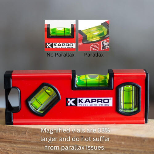 Kapro - Nível de Toolbox Magnético Pesado 771M - Para Nivelar e Medir - Base com V-Groove e Ímã - Certificado VPA - 6 Polegadas 1