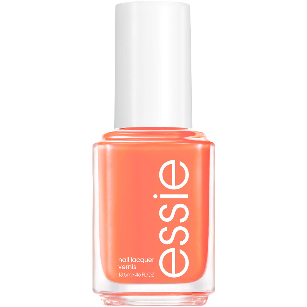 essie Nail Polish  Summer 2020 Sunny Business Collection  Vibrant Tangerine Nail Color With A Cream Finish  any-fin goes  0.46 Fl Ounce