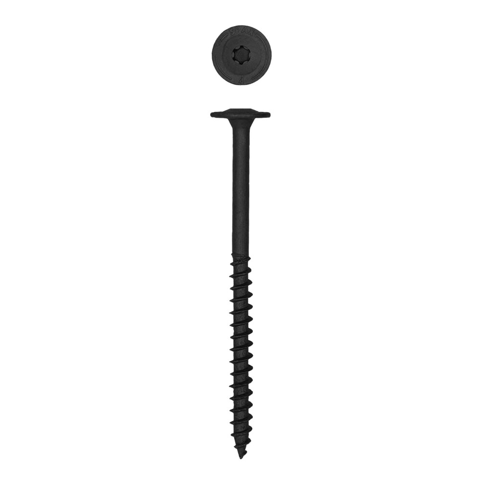 SPAX 1/4"""" x 4"""" Exterior Washer Head Structural Wood Lag Screws Powerlags Torx T-Star (50 EA) Bit Included Heavy Duty Rust Resistant