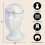E ELAINFIA 3-Pack Witte Schuim Mannequin Hoofd - Draagbare Pruikstand 2