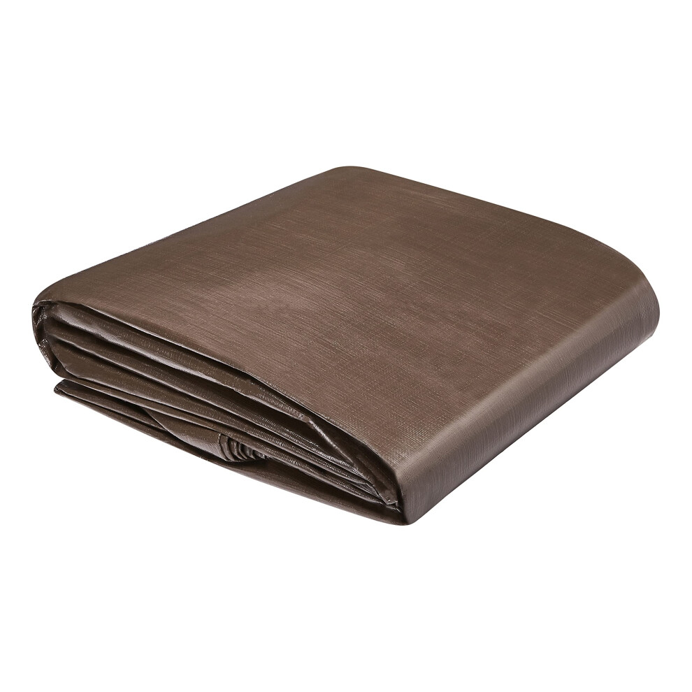 Amazon Basics Multi Purpose Waterproof Poly Tarp Cover  20 X 20 FT  10MIL Thick  Brown/Silver  1-Pack (Previously AmazonCommercial brand)