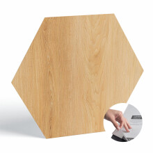BaseCore HEX - Suelo vin   lico hexagonal de pino de 14,5 cm, autoadhesivo, texturizado, moderno, para bricolaje (36 unidades/21,5 m    por caja)