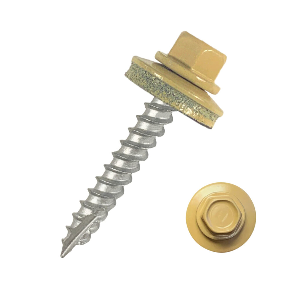 EAGLE 1 Metal Roofing Screws #10 - Painted Hex Head Self-Tapping Screws with EDPM Rubber Washer for Metal to Wood  Vinyl  Small Sheet Metal - Free Mag-image-OPC-PFPQQYR-NEW