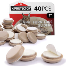 Chair Sliders X-PROTECTOR - Furniture Sliders 40 pcs Carpet Sliders 1 - The Best Furniture Moving Pads - Premium Chair Leg Floor Protectors - Sl