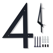 Numeros de maison noire de 15 pouces pour le metal flottant a l'exterieur grand nombre de maisons modernes pour les numeros d'adresse exterieure