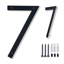 15 inch moderne huisnummers voor buiten Grote metalen huisnummers voor buiten Grote adresnummers voor huis Matzwart Drijvend buiten Flush gelegeerd s
