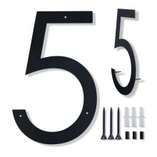 Numeros de maison noire de 15 pouces pour le metal flottant a l'exterieur grand nombre de maisons modernes pour les numeros d'adresse exterieure
