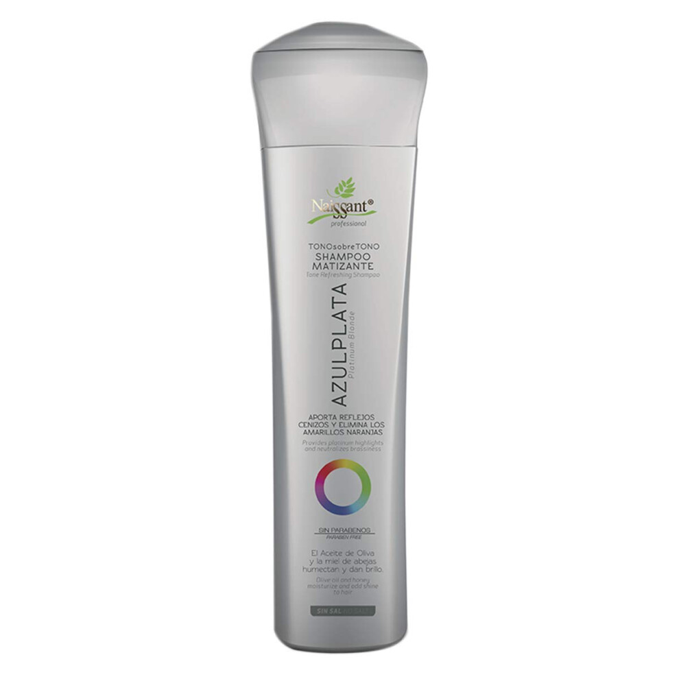 Naissant Silver/Blue/Yellow Ash Blonde Hair Shampoo | Eliminates Brassiness | Neutralizes & Orange Tones | Paraben Ammonia & Sulfate Free | Pro-Vitam
