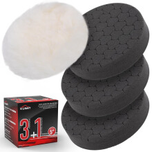KUIMIT fekete polroz prna 3 db 5,5 hvelykes elolap 5 hvelykes polroz polroz bettekhez s gyapj prnkhoz 125 mm-es htlapbl sszelltott