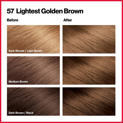 Revlon Revlon Permanente Haarfarbe, 100% Grauabdeckung, Ammoniakfrei, 57 Hellste Goldbraun 1