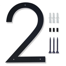 Numeros de maison de 15 pouces pour l'exterieur du metal moderne noir grand numero d'adresse pour la maison nombres de maison noire mat a flottem