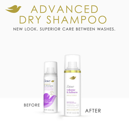 Dove Dove Shampoo Sec Avancé Volume & Éclat 1,15 oz, Rafraîchit Cheveux Sans Eau 1