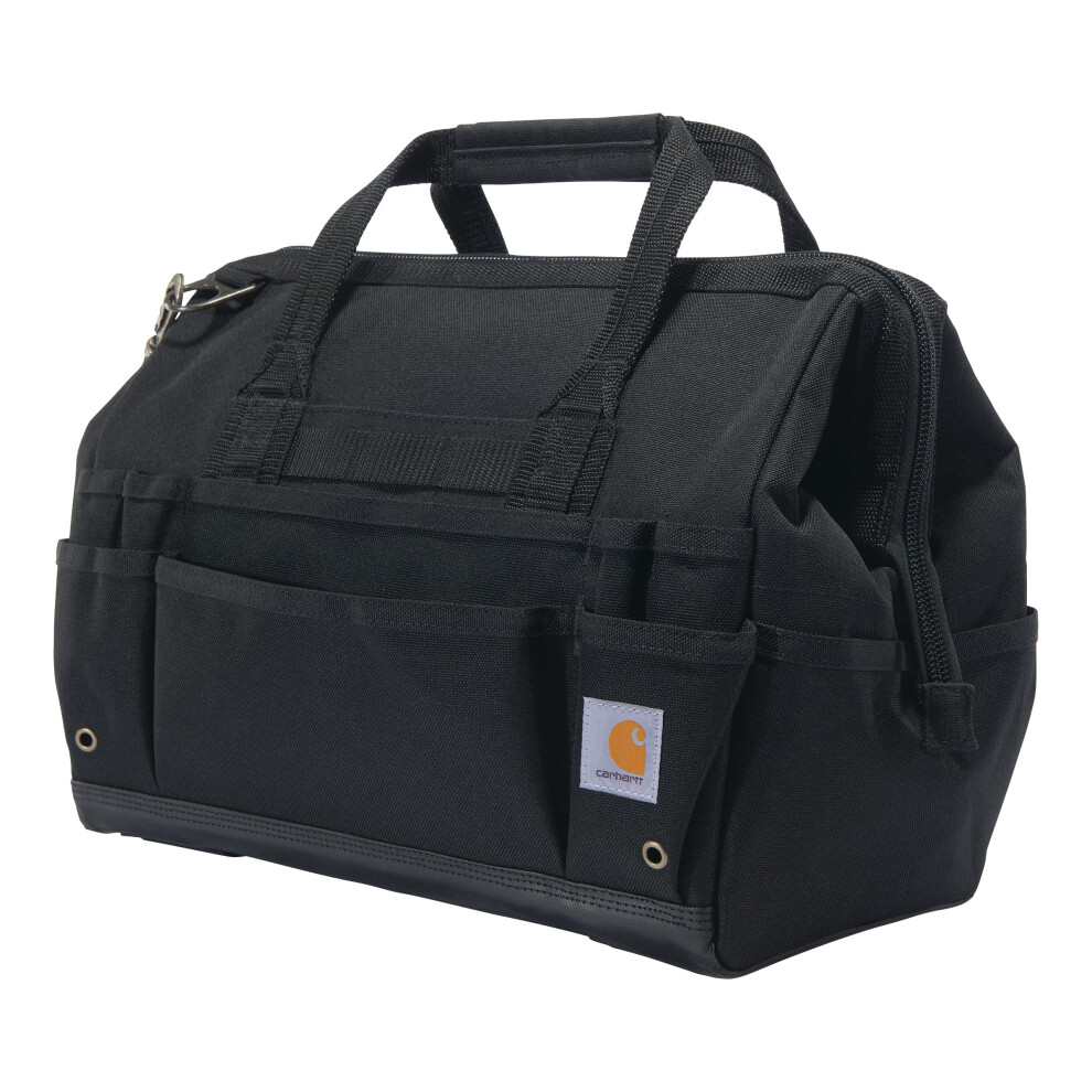 Carhartt Onsite Tool Bag  Durable Water-Resistant  Tool Storage Bag  Heavyweight  16-Inch 30 Pocket  Black