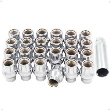 Akcesoria do kół Zestaw 32 nakrętek z końcówką o małej średnicy M14x1,50 z otwartym końcem i przedłużonym gwintem
