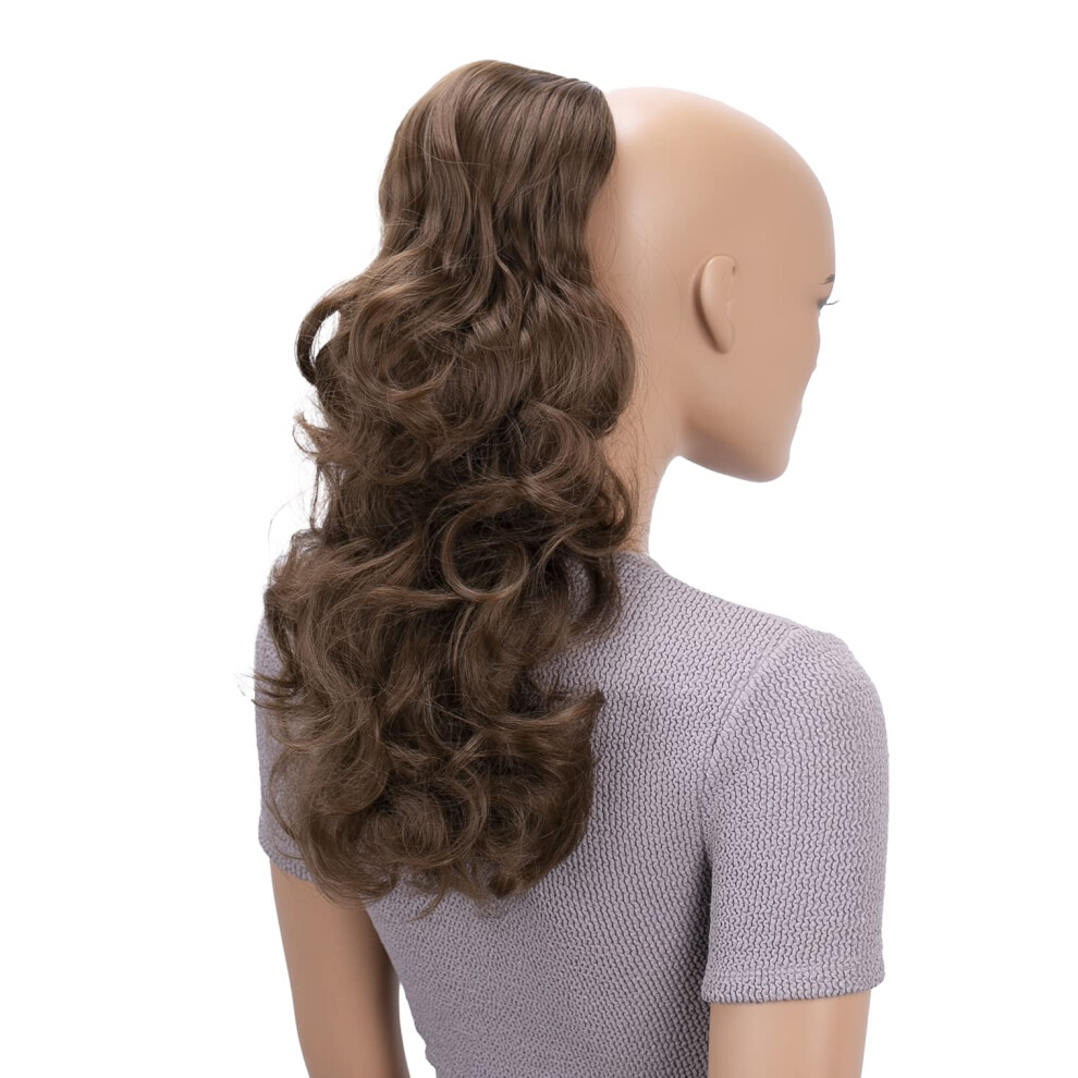 Kaisha Unisex Brown Caisha 18"""" Hairpiece Ponytail Extensions Voluminous Wavy Light Ph23