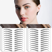 Aresvns Augenbrauen Tattoo Natürliche Schwarz 66 Paare! Realistische Fake Augenbrauen Wasserdicht und Langanhaltend 3-5 Tage
