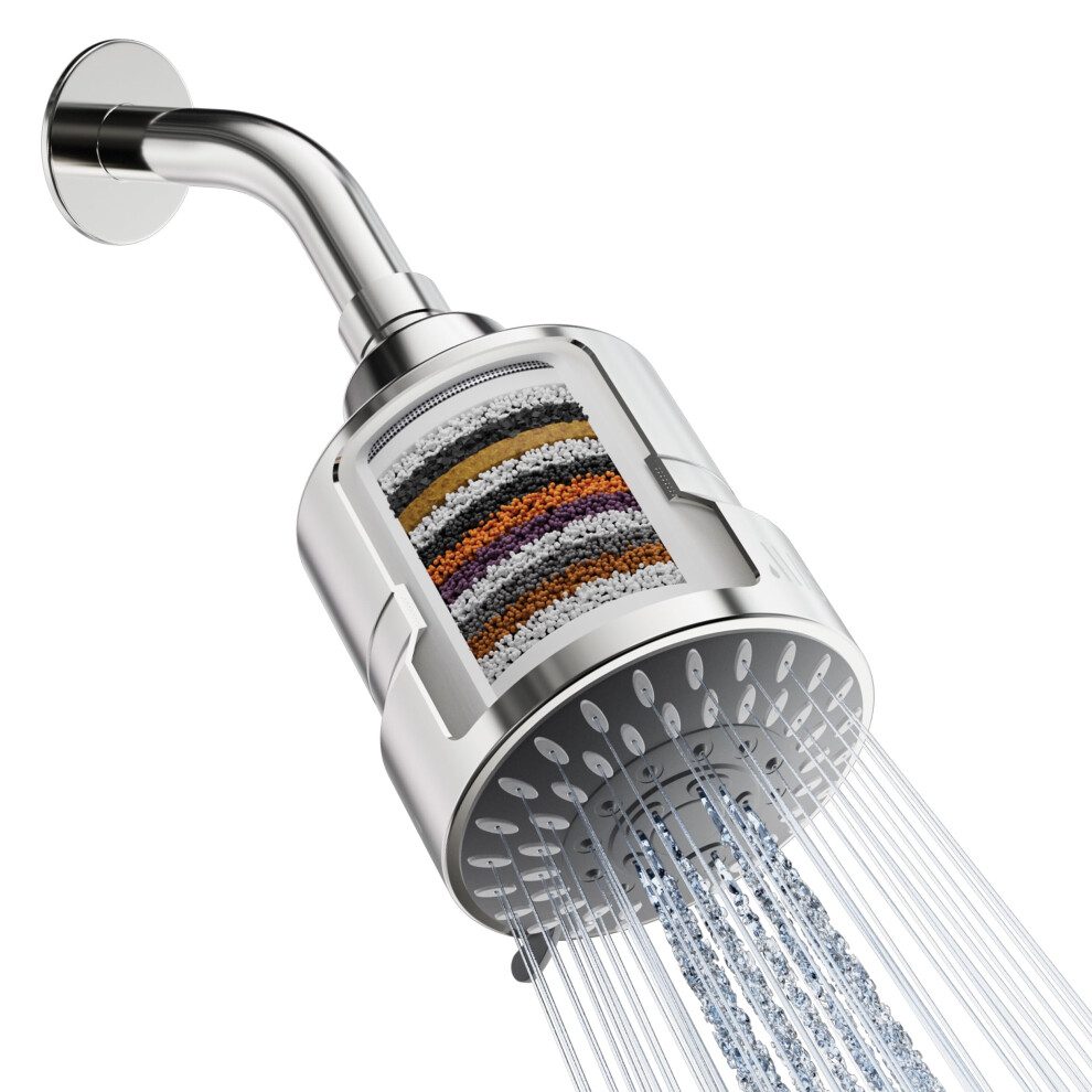 Mist Filtered Shower Head Filter For Hard Water With 5-Mode High Pressure Water Revitalizing 15 Stage Filtration Shower Water Softener Shower Head 850042368688