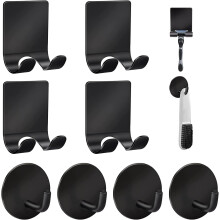 Diesisa Porte-rasoir pour douche + crochets muraux adhsifs Support de rasoir de douche en acier inoxydable 304 de qualit suprieure avec croche