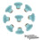 Hitefu 10PCS Blue Ceramic Cabinet Knobs 1.26""""/32mm Glossy Round Mushroom Drawer Pulls Handles  Cupboard Pull Handle with Screws (Blue) 1
