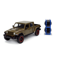 Just Trucks 1:24 2020 Jeep Gladiator Druckgussauto, Braun, mit Reifenregal, Spielzeug f r Kinder und Erwachsene