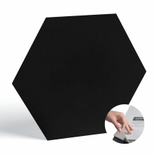 BaseCore HEX - Suelo vin   lico hexagonal negro de 14,5 cm, autoadhesivo, texturizado, moderno, para bricolaje (36 unidades/21,5 m    por caja)
