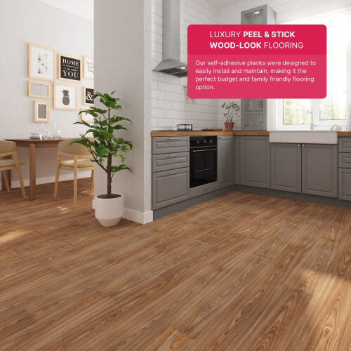 LUCiDA SUPERFCIES Luxo Piso de Vinil Ladrilhos-Peel & Stick Piso Adesivo para Instalao DIY-Amostra de Madeira-Prancha-6 polegadas x 12 polegadas 1