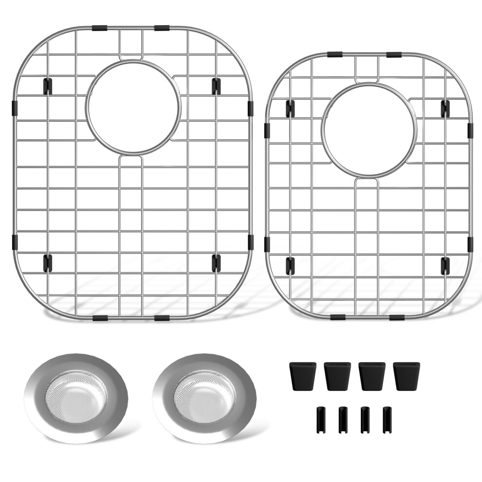 Jkxoo 2Pack Sink Protectors For Kitchen Sink 13''X16''&11.2''X14.5'' Sink Rack For Bottom Of Sink Stainless Steel Sink Grid Rust Resistant Metal Si 717023063171