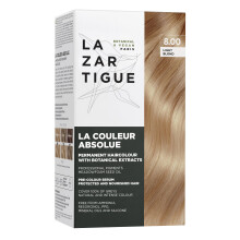 Lazartigue La Couleur Absolue 8.00 Hellblond  Permanente Haarfarbe mit Pflanzenextrakten  Pflegende Farbe und Glanz  Frei von Ammoniak, PPD, Resor