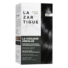 Lazartigue La Couleur Absolue 1.00 Intensives Schwarz  Permanente Haarfarbe mit Pflanzenextrakten  Pflegende Farbe und Glanz  Frei von Ammoniak, P