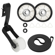 Dryer Repair Pulley Rollers Kit Replacement For Amana NGD4655EW2 Whirlpool WED4815EW1 WED4800XQ1 WED4800BQ1 WED4800XQ0 Maytag WED5300SQ0 LER4634JQ1 W