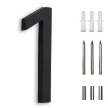 Numeros de maison de 7 pouces pour les numeros d'adresse moderne exterieurs pour les maisons numeros pour l'adresse sur la maison Metal Black Gra