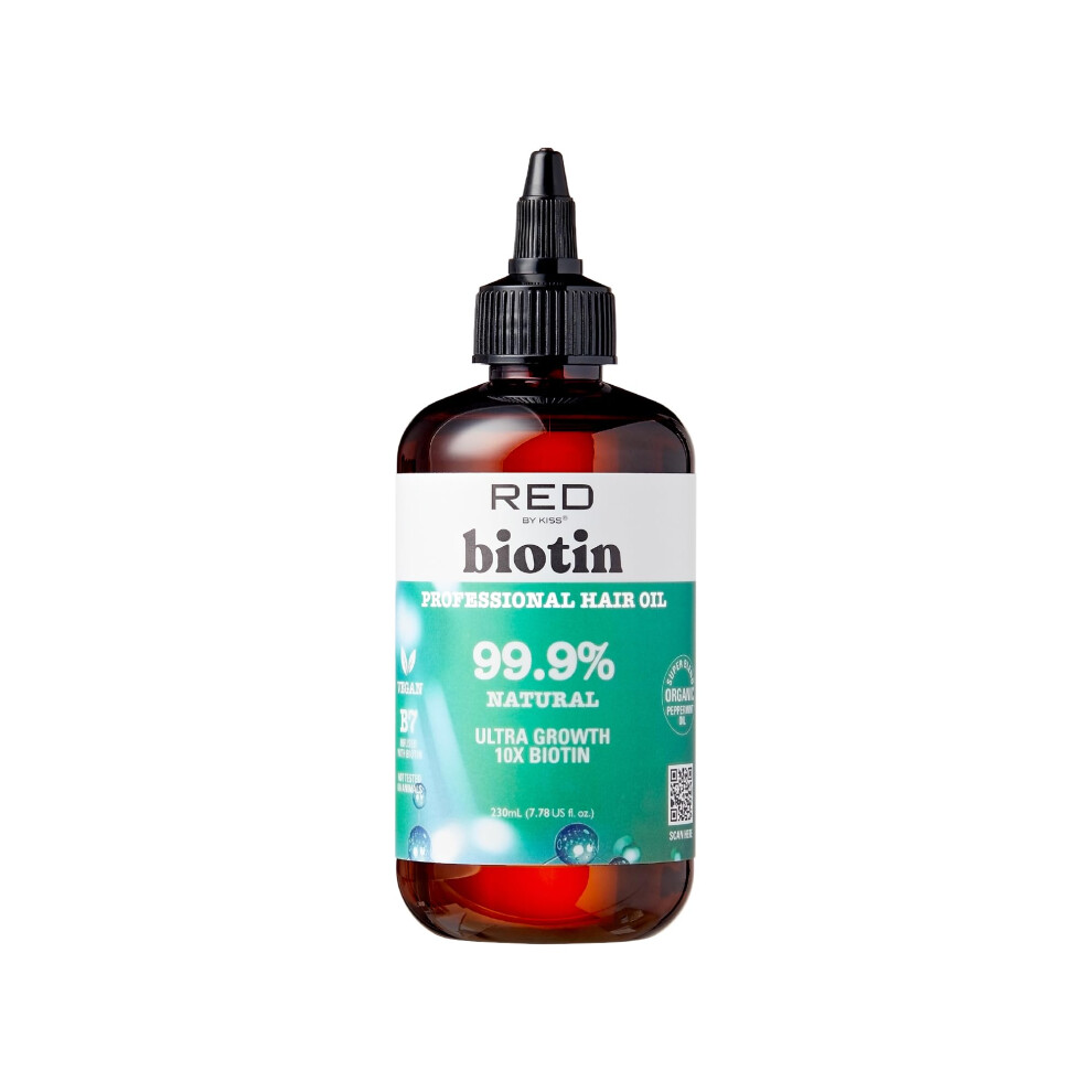 Rã¸D Ved Kys Red By Kiss Hair Oil Treatment 99.9% Natural Organic Vegan Oil Blend Biotin Infused 7.78 Fl Oz Supports Hair Growth & Healthy Shiny Smooth Hair