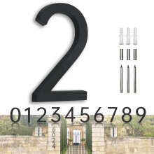 Numeros de maison pour l'exterieur des numeros d'adresse noir de 7 pouces modernes pour la maison Numeros de maison en metal flottants avec kit d